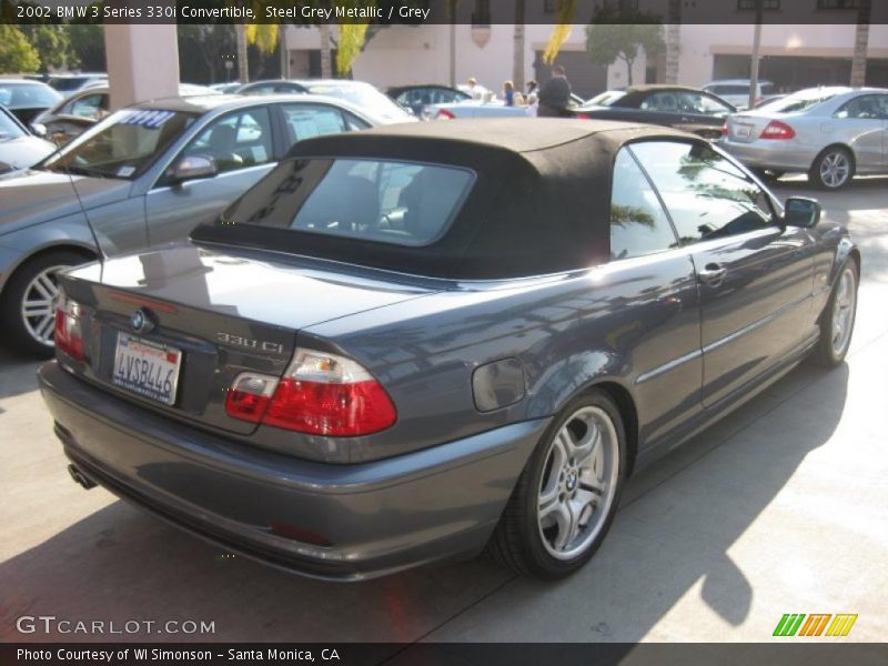 Steel Grey Metallic / Grey 2002 BMW 3 Series 330i Convertible