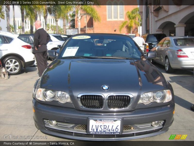 Steel Grey Metallic / Grey 2002 BMW 3 Series 330i Convertible