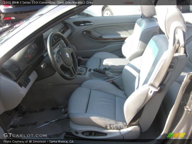Steel Grey Metallic / Grey 2002 BMW 3 Series 330i Convertible