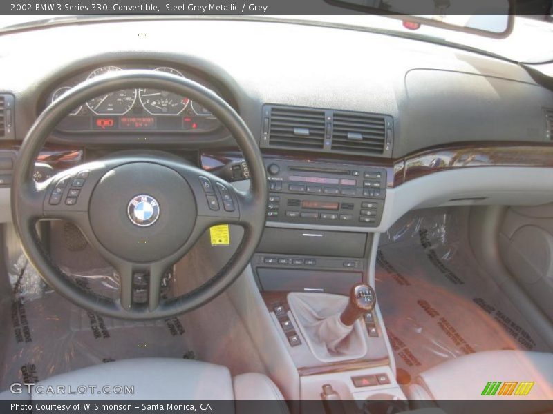 Steel Grey Metallic / Grey 2002 BMW 3 Series 330i Convertible