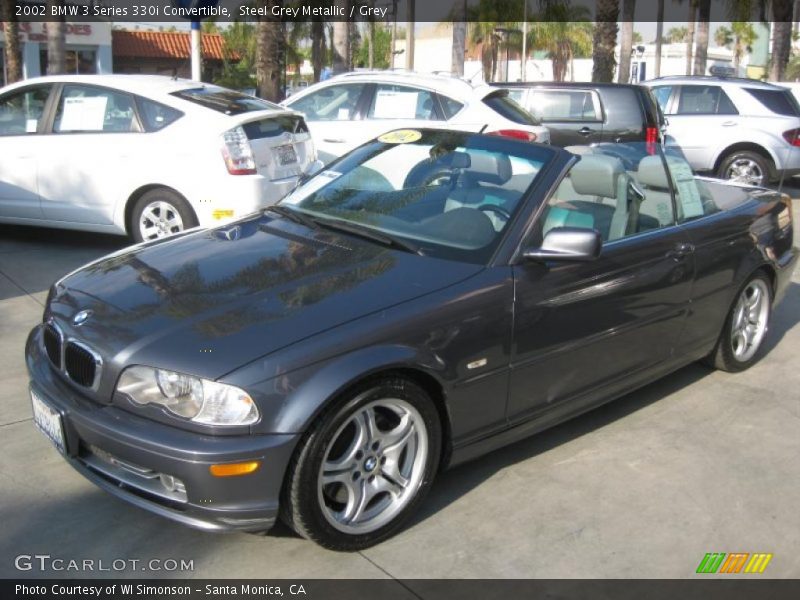Steel Grey Metallic / Grey 2002 BMW 3 Series 330i Convertible