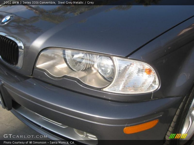 Steel Grey Metallic / Grey 2002 BMW 3 Series 330i Convertible