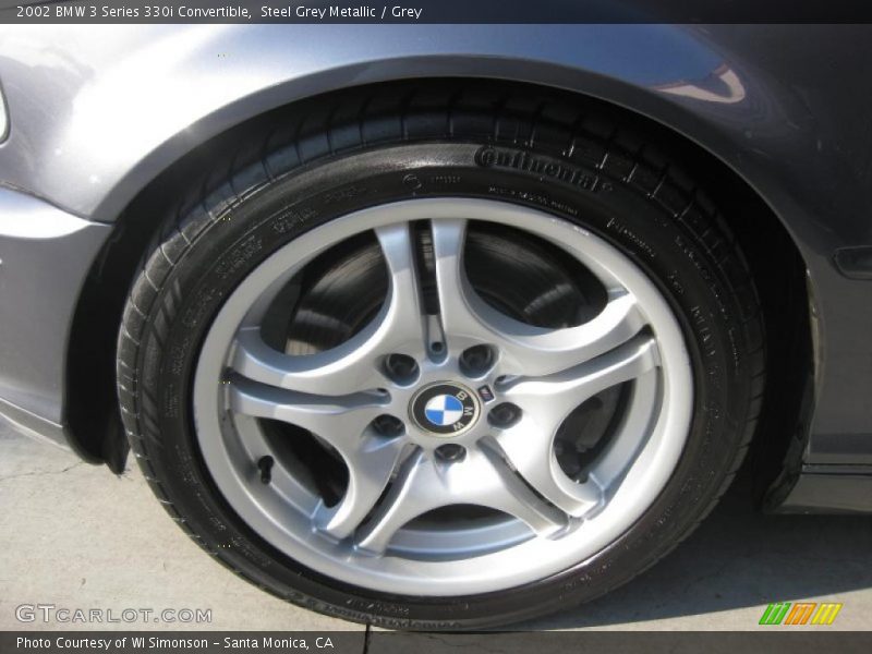 Steel Grey Metallic / Grey 2002 BMW 3 Series 330i Convertible