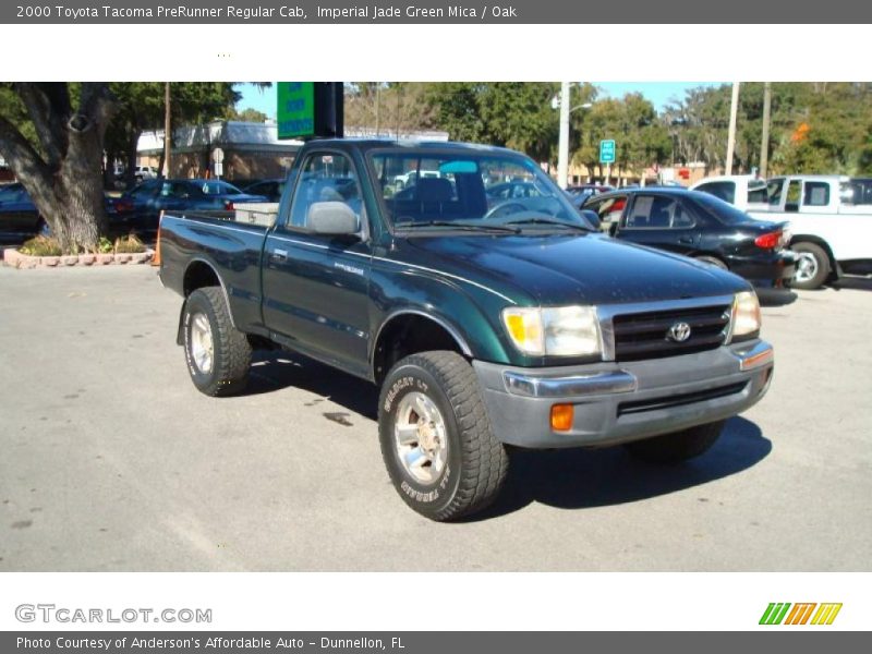 Imperial Jade Green Mica / Oak 2000 Toyota Tacoma PreRunner Regular Cab