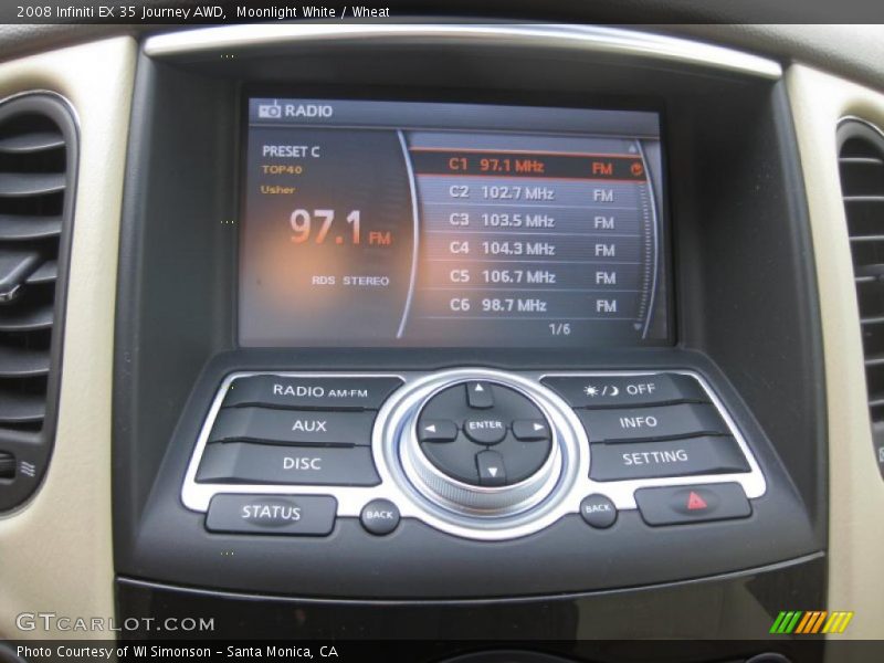 Moonlight White / Wheat 2008 Infiniti EX 35 Journey AWD