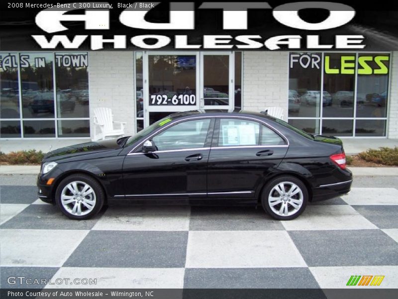 Black / Black 2008 Mercedes-Benz C 300 Luxury