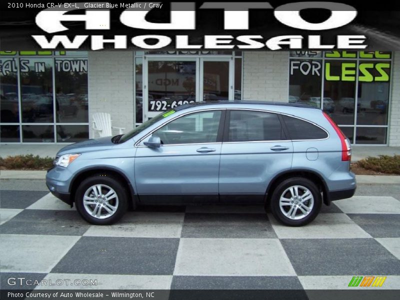 Glacier Blue Metallic / Gray 2010 Honda CR-V EX-L