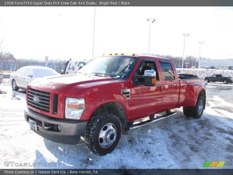 Bright Red / Black 2008 Ford F350 Super Duty FX4 Crew Cab 4x4 Dually