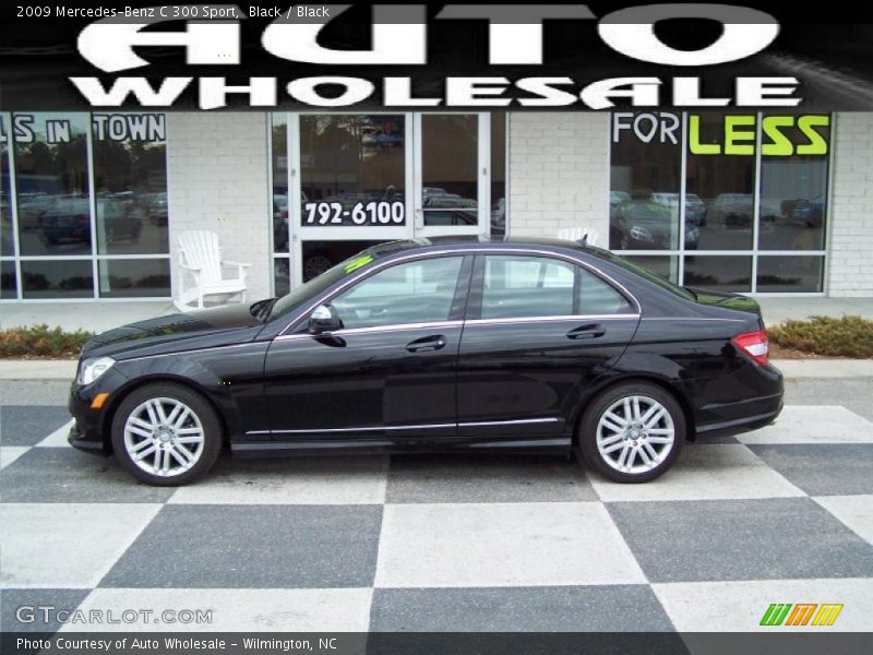 Black / Black 2009 Mercedes-Benz C 300 Sport