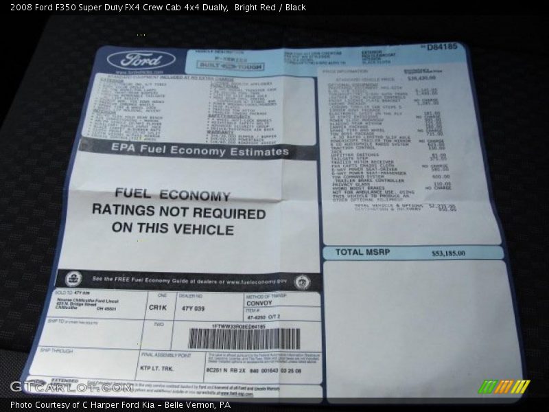 Bright Red / Black 2008 Ford F350 Super Duty FX4 Crew Cab 4x4 Dually