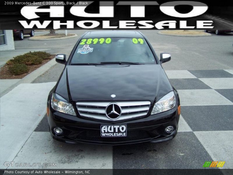 Black / Black 2009 Mercedes-Benz C 300 Sport