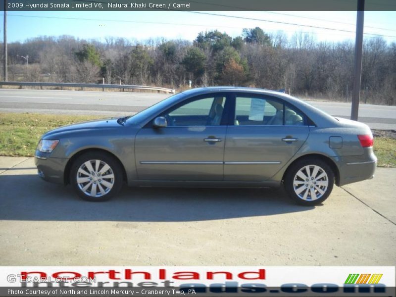 Natural Khaki Green / Camel 2009 Hyundai Sonata Limited V6
