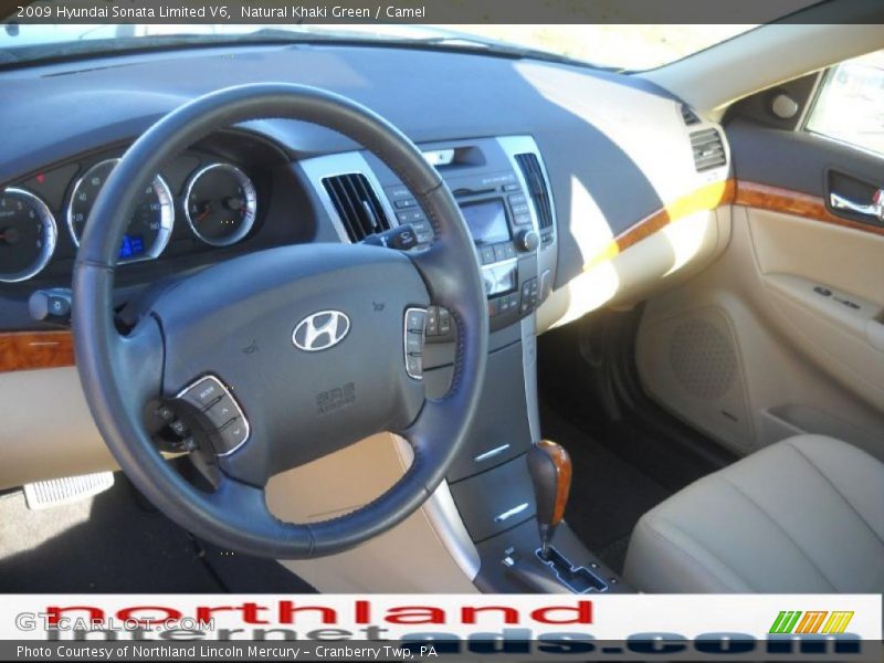 Natural Khaki Green / Camel 2009 Hyundai Sonata Limited V6
