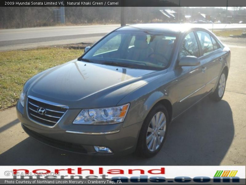 Natural Khaki Green / Camel 2009 Hyundai Sonata Limited V6