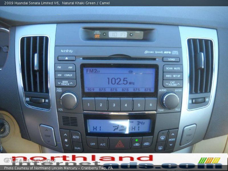 Natural Khaki Green / Camel 2009 Hyundai Sonata Limited V6