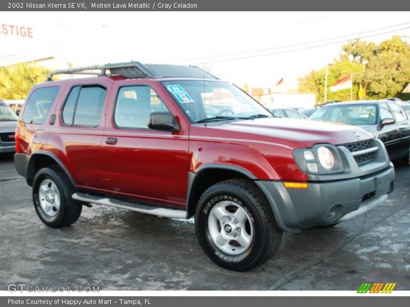 Molten Lava Metallic / Gray Celadon 2002 Nissan Xterra SE V6