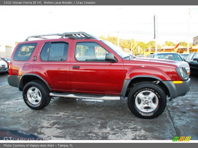 Molten Lava Metallic / Gray Celadon 2002 Nissan Xterra SE V6