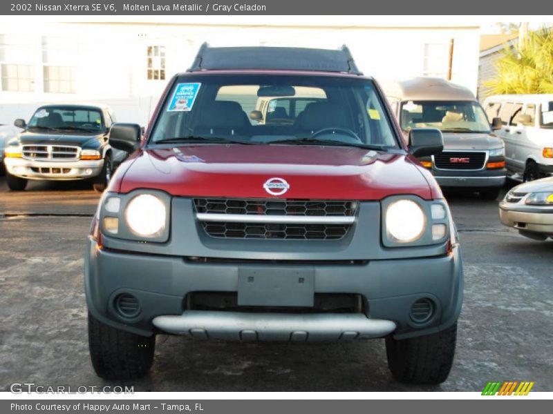 Molten Lava Metallic / Gray Celadon 2002 Nissan Xterra SE V6