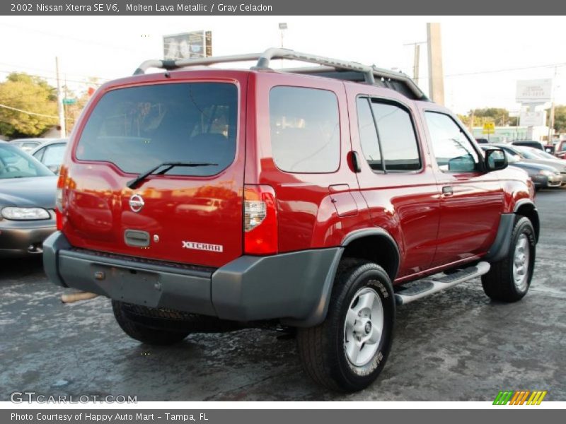 Molten Lava Metallic / Gray Celadon 2002 Nissan Xterra SE V6