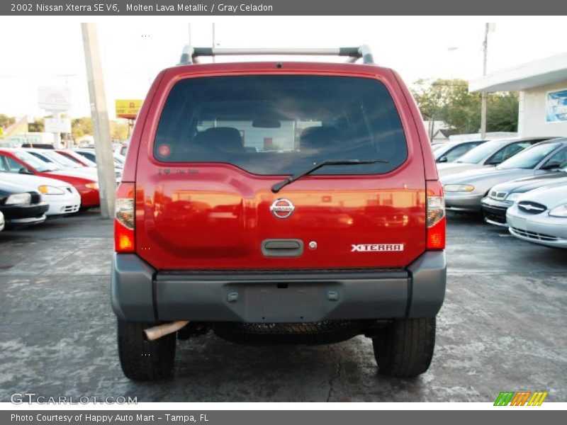 Molten Lava Metallic / Gray Celadon 2002 Nissan Xterra SE V6