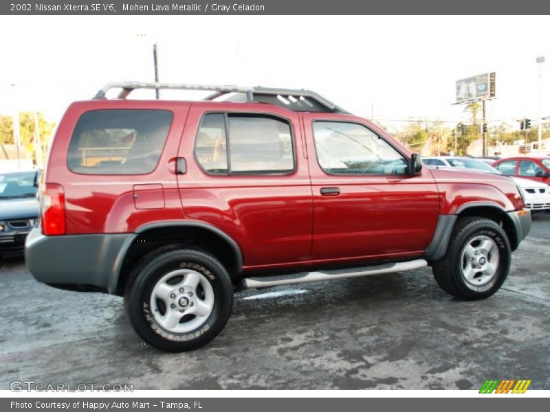 Molten Lava Metallic / Gray Celadon 2002 Nissan Xterra SE V6