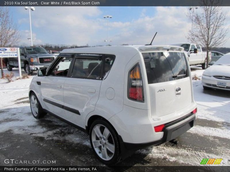 Clear White / Red/Black Sport Cloth 2010 Kia Soul Sport