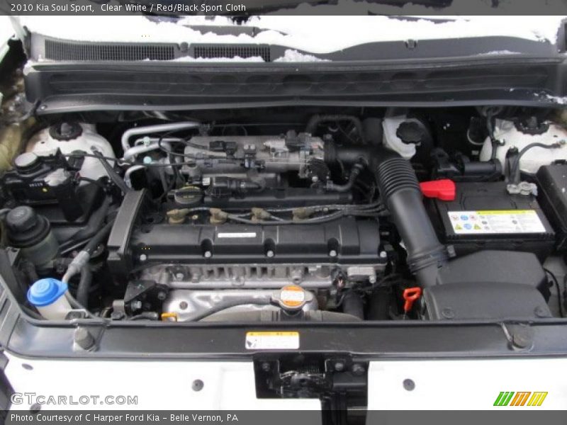Clear White / Red/Black Sport Cloth 2010 Kia Soul Sport