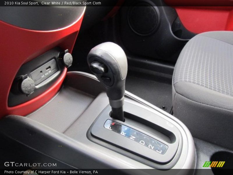 Clear White / Red/Black Sport Cloth 2010 Kia Soul Sport