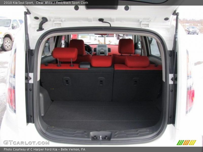 Clear White / Red/Black Sport Cloth 2010 Kia Soul Sport
