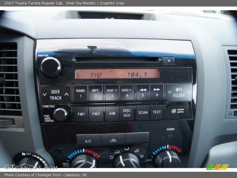 Silver Sky Metallic / Graphite Gray 2007 Toyota Tundra Regular Cab