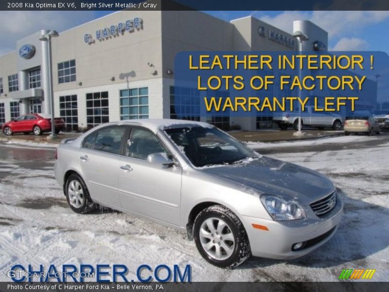 Bright Silver Metallic / Gray 2008 Kia Optima EX V6