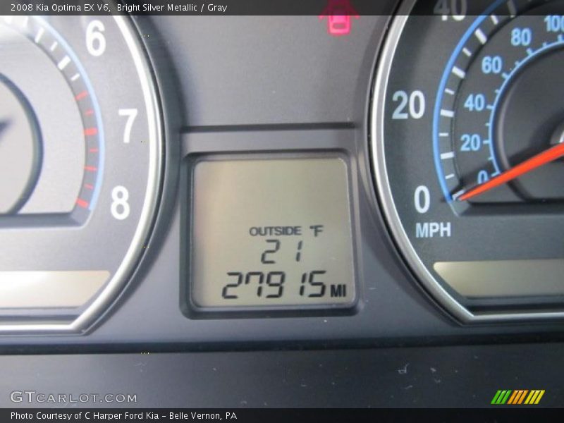 Bright Silver Metallic / Gray 2008 Kia Optima EX V6