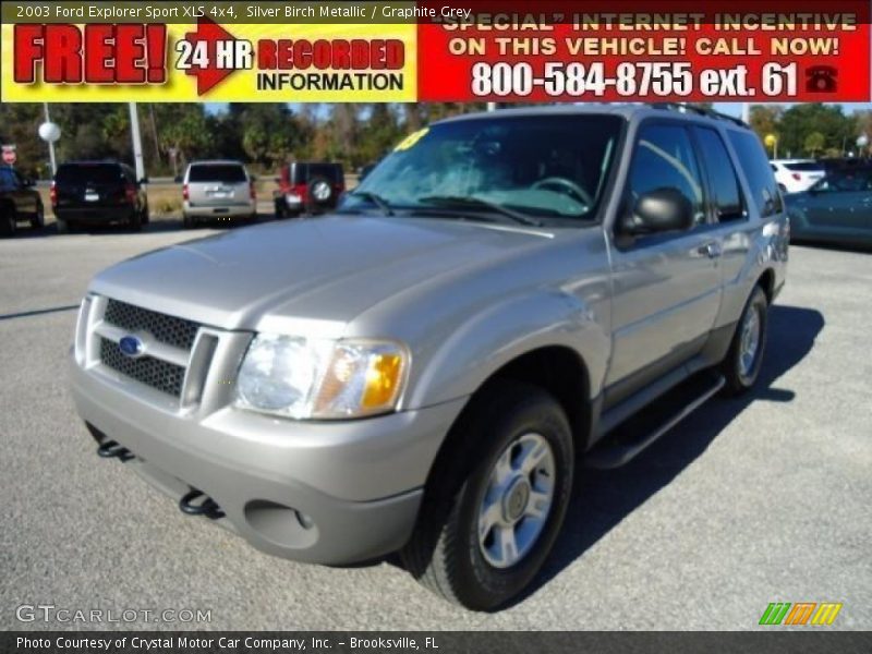 Silver Birch Metallic / Graphite Grey 2003 Ford Explorer Sport XLS 4x4