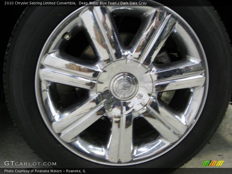 Deep Water Blue Pearl / Dark Slate Gray 2010 Chrysler Sebring Limited Convertible