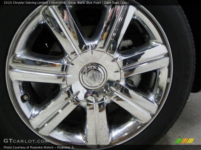 Deep Water Blue Pearl / Dark Slate Gray 2010 Chrysler Sebring Limited Convertible
