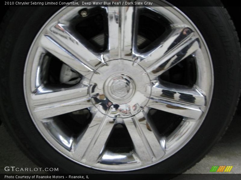 Deep Water Blue Pearl / Dark Slate Gray 2010 Chrysler Sebring Limited Convertible