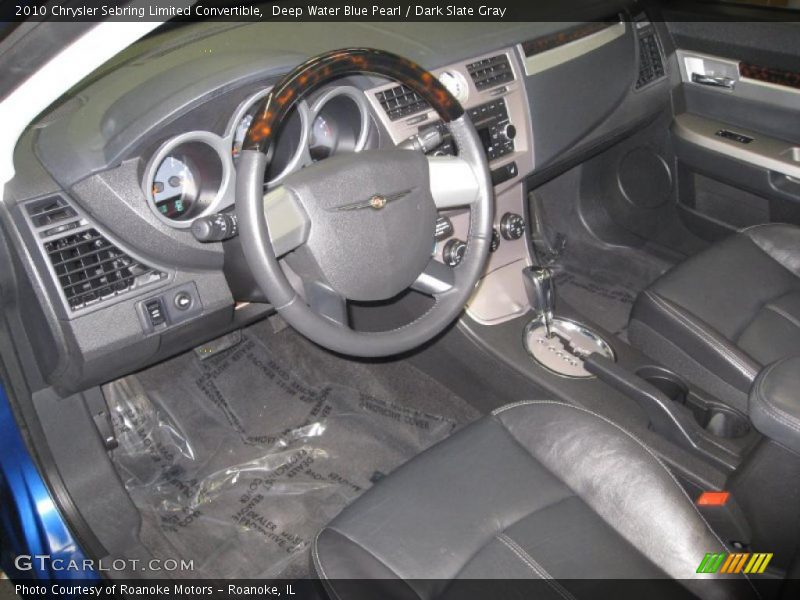 Deep Water Blue Pearl / Dark Slate Gray 2010 Chrysler Sebring Limited Convertible