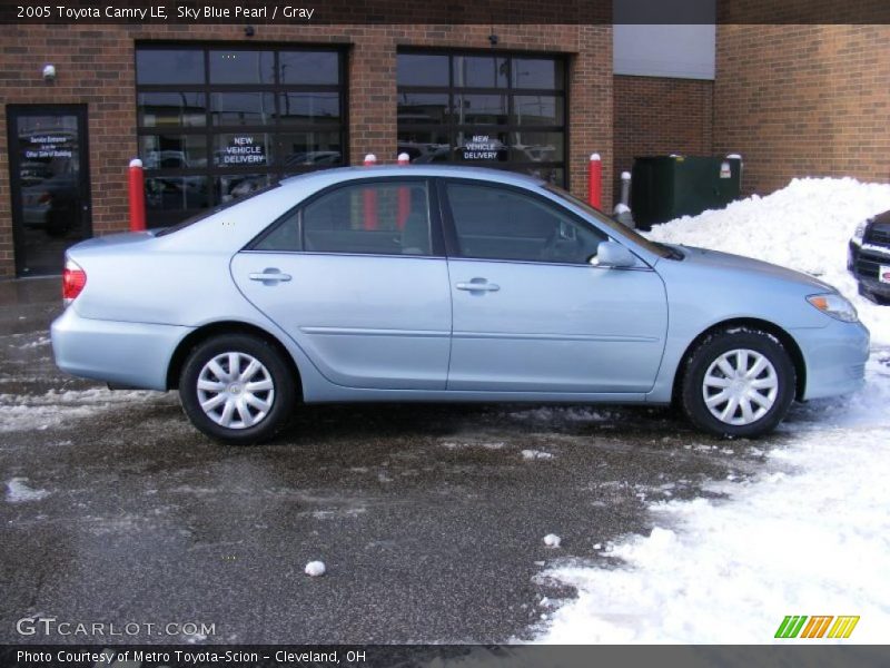 Sky Blue Pearl / Gray 2005 Toyota Camry LE