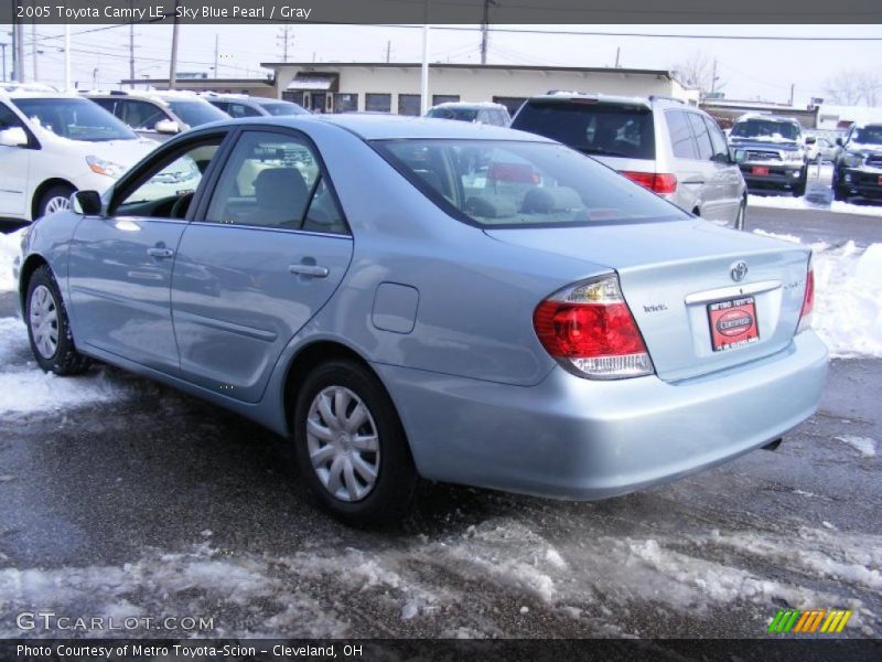 Sky Blue Pearl / Gray 2005 Toyota Camry LE