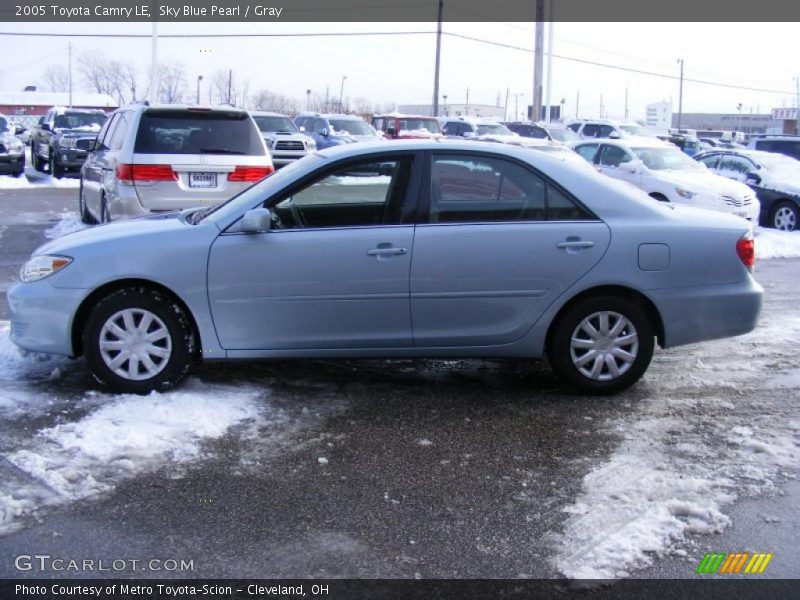 Sky Blue Pearl / Gray 2005 Toyota Camry LE