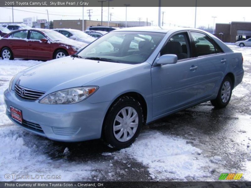 Sky Blue Pearl / Gray 2005 Toyota Camry LE