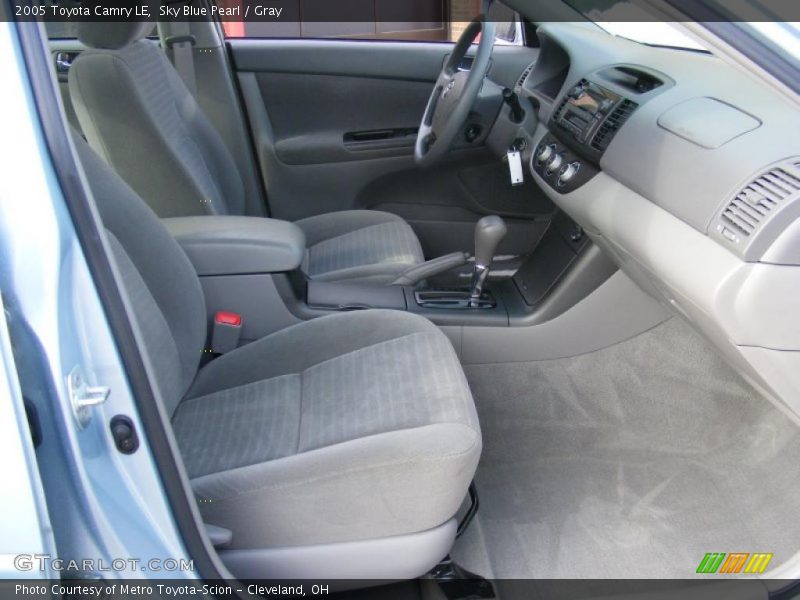Sky Blue Pearl / Gray 2005 Toyota Camry LE