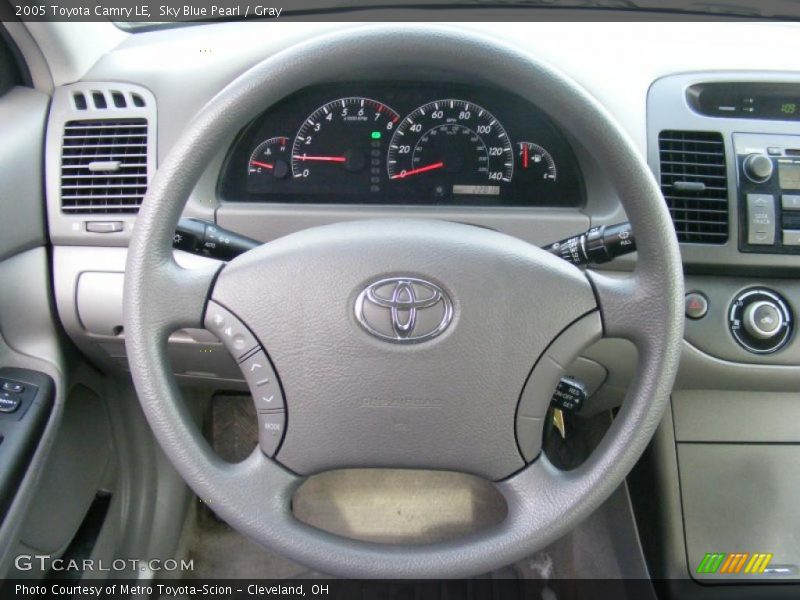 Sky Blue Pearl / Gray 2005 Toyota Camry LE