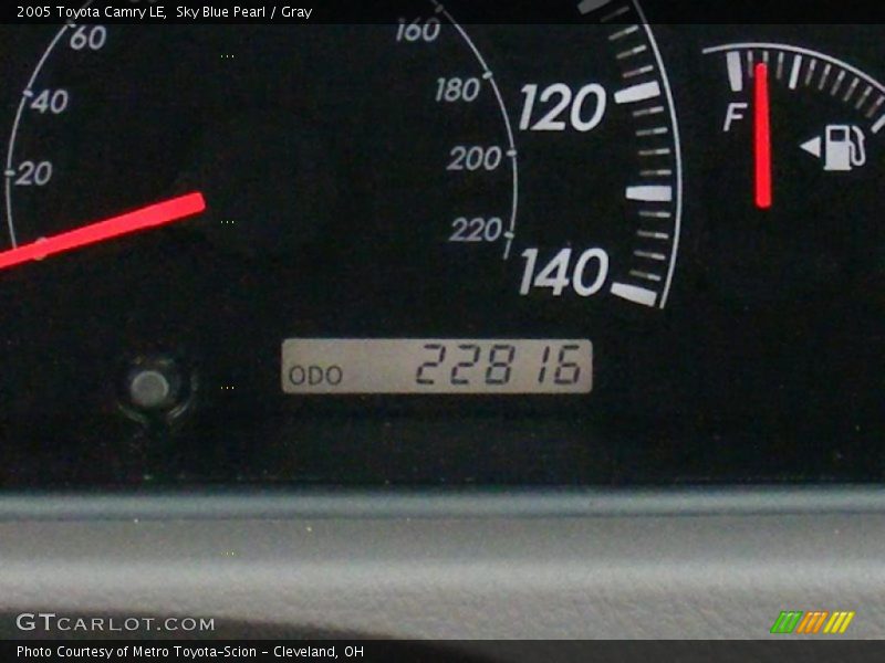 Sky Blue Pearl / Gray 2005 Toyota Camry LE
