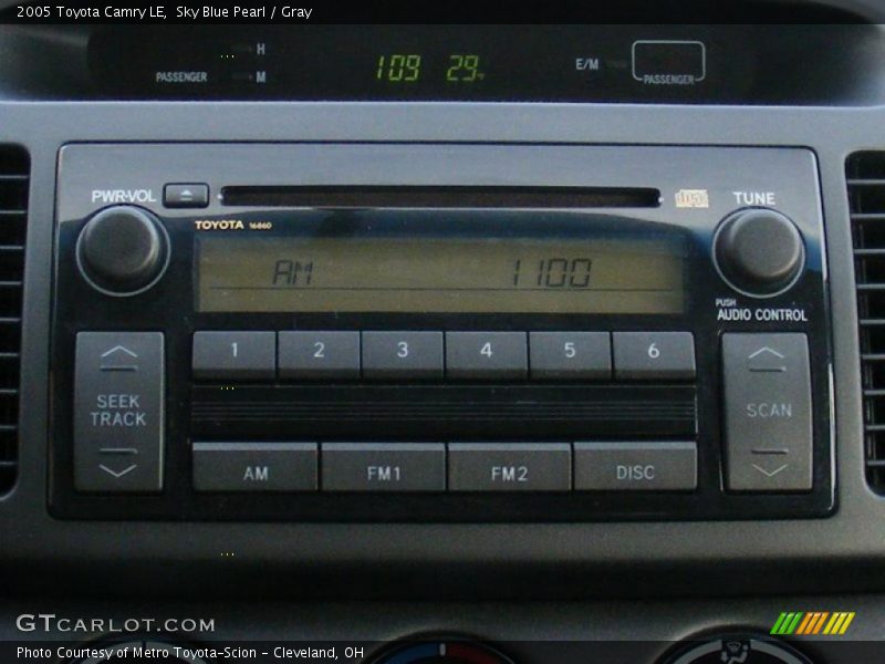Sky Blue Pearl / Gray 2005 Toyota Camry LE