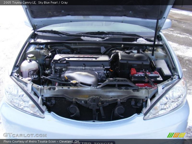 Sky Blue Pearl / Gray 2005 Toyota Camry LE