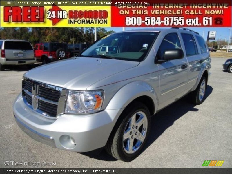 Bright Silver Metallic / Dark Slate Gray/Light Slate Gray 2007 Dodge Durango Limited