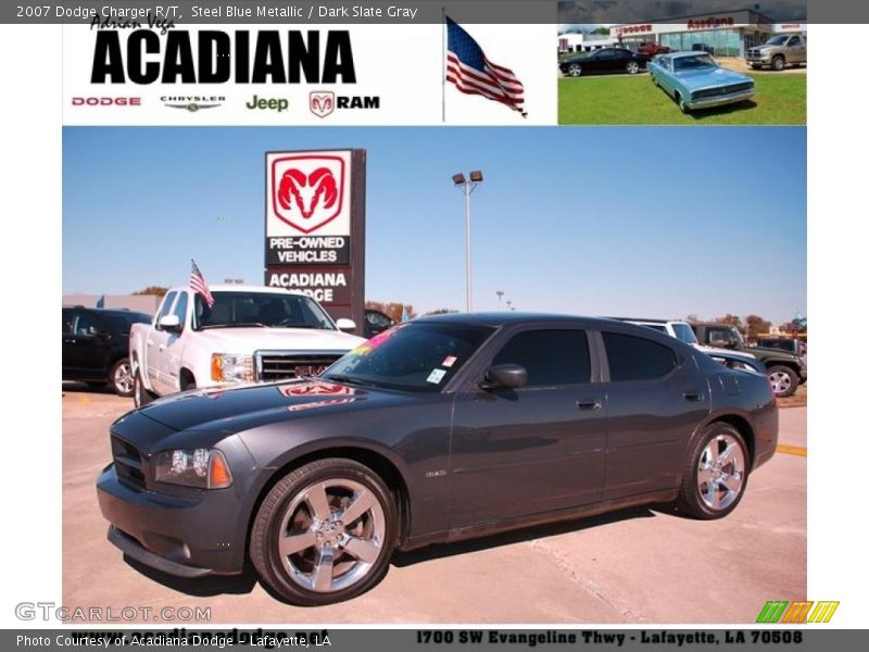 Steel Blue Metallic / Dark Slate Gray 2007 Dodge Charger R/T