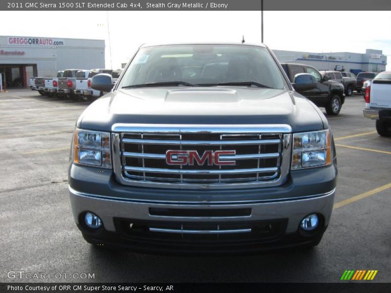 Stealth Gray Metallic / Ebony 2011 GMC Sierra 1500 SLT Extended Cab 4x4