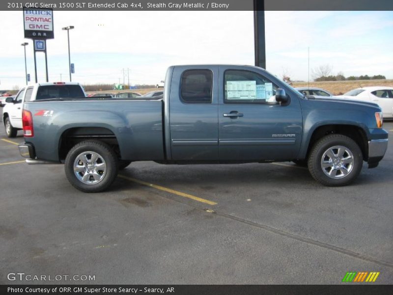 Stealth Gray Metallic / Ebony 2011 GMC Sierra 1500 SLT Extended Cab 4x4